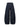 DARK BLUE WIDE-LEG PANTS WITH WHITE STITCHING MID WAIST TAPERED LEG