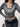 DARK LONG-SLEEVED CROP TOP WITH VINTAGE WING GRAPHIC DESIGN