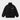 BLACK PUFFER JACKET WITH WHITE ACCENTS FOR COLD WEATHER WEAR