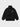 BLACK PUFFER JACKET WITH WHITE ACCENTS FOR COLD WEATHER WEAR
