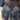 DENIM AND TULLE MINI SKIRT WITH STUDDED BELT FOR WOMEN