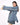 DENIM JACKET AND SKIRT SET BLUE VINTAGE OVERSIZE DISTRESSED