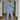 DENIM OUTFIT SET FOR MEN WITH LONG SLEEVE AND LAPEL COLLAR, LOOSE FIT