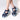 DENIM PLATFORM SANDALS WITH FLOWER DETAIL