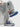 DENIM ROUND TOE HIGH SNEAKERS WITH WHITE ACCENTS