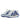 DENIM ROUND TOE HIGH SNEAKERS WITH WHITE ACCENTS