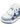 DENIM ROUND TOE HIGH SNEAKERS WITH WHITE ACCENTS