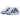 DENIM ROUND TOE HIGH SNEAKERS WITH WHITE ACCENTS