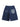 DENIM SHORTS WITH WHITE ACCENTS - GEOMETRIC PATTERN FABRIC DESIGN