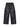 DISTRESSED BLACK DENIM CARGO PANTS WITH WIDE LEG DESIGN