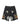 DISTRESSED BLACK DENIM SHORTS WITH DENIM CAPRI STYLE
