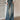 DISTRESSED DENIM BELL-BOTTOM JEANS BLUE VINTAGE HIGH WAIST DESIGN
