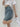 DISTRESSED DENIM BERMUDA SHORTS WITH RAW HEM - KNEE-LENGTH DENIM SHORTS