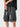 DISTRESSED DENIM CARGO SHORTS WITH ASYMMETRIC HOLE DESIGN