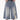 DISTRESSED DENIM CULOTTES LOOSE FIT THREE-QUARTER LENGTH
