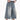 DISTRESSED DENIM CULOTTES LOOSE FIT THREE-QUARTER LENGTH