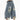 DISTRESSED DENIM CULOTTES LOOSE FIT THREE-QUARTER LENGTH
