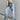 DISTRESSED DENIM JEANS WITH PATCHES - FADED BOYFRIEND LOOSE FIT