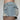 DISTRESSED DENIM SHORTS BLUE VINTAGE LOW RISE FRINGED DESIGN