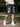 DISTRESSED DENIM SHORTS TRENDY BLACK DENIM PIECE