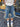 DISTRESSED DENIM SHORTS WITH PATCHES - LOOSE FIT, SHORT LENGTH