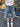 DISTRESSED DENIM SHORTS WITH PATCHES - LOOSE FIT, SHORT LENGTH
