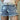 DISTRESSED DENIM SHORTS WITH STAR PATTERN BLUE Y2K STAR