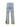 DISTRESSED EMBROIDERED DENIM JEANS WITH MID WAIST STRAIGHT LEG FIT