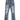DISTRESSED FLARED DENIM JEANS WITH SPLASHING INK MICRO DESIGN