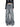 DISTRESSED GRAY DENIM CARGO PANTS WITH MID WAIST DESIGN ELEMENTS