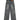 DISTRESSED GRAY DENIM CARGO PANTS WITH MID WAIST DESIGN ELEMENTS