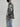 DISTRESSED GRAY SWEATER WITH THORN PATTERN - THORN DESTROYED SWEATER