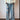 DISTRESSED LIGHT WASH STRAIGHT LEG JEANS WITH LACE-UP DETAILS