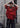 DISTRESSED OVERSIZED T-SHIRT WITH STRIPES AND ROUND NECK DESIGN - Red / S - Sweetheart Supplies