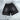 DRAWSTRING SHORTS BLACK COTTON BLEND KNIT