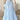 Summer Blue Floral A-Line Skirt