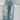 Y2K Style Washed Faux Denim Cargo Pants