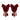 Pair of Red Slip-On Stiletto Heel