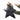 Y2K style black embroidered five-pointed star