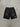 EMBROIDERED BLACK DENIM SHORTS REGULAR FIT