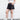 EMBROIDERED DENIM SHORTS GEOMETRIC PRINT SUMMER