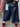 EMBROIDERED DENIM TOP SPRING FALL THREE QUARTER
