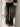 EMBROIDERED NON-STRETCH DENIM FLARE LEG PANTS FOR ALL SEASONS