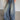 Vintage Washed Blue Denim Wide Leg Jeans