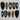 FALSE NAILS: BLACK AND BLUE RETRO Y2K ALMOND 24PCS