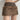 FAUX FUR MINI SKIRT BROWN SPRING SUMMER
