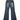 FLARED DENIM JEANS WITH BACK POCKET EMBROIDERY MEDIUM STRETCH SOLID COLOR