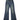 FLARED DENIM JEANS WITH BACK POCKET EMBROIDERY MEDIUM STRETCH SOLID COLOR