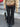 FLARED PANTS WITH LEOPARD PRINT WAISTBAND AND INSERT