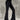 FLARED TROUSERS BLACK VELVET FLORAL FLARED FIT FOR A FLATTERING SILHOUETTE